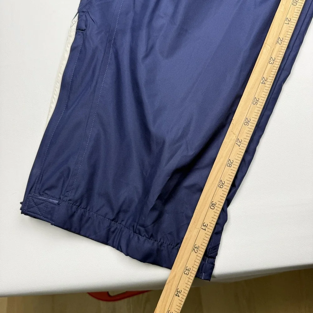 Y2K Adidas ClimaProof Wind Pants Mens 2XL Blue Track Elastic Waist Lined